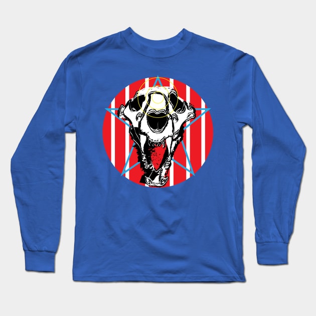 American lion skull Long Sleeve T-Shirt by riomarcos